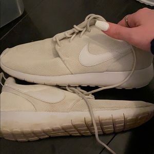 All white Nike roshes (soles taken out)